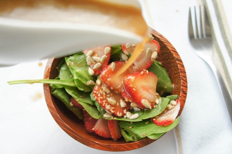 Strawberry Spinach Salad with Mustard Vinaigrette